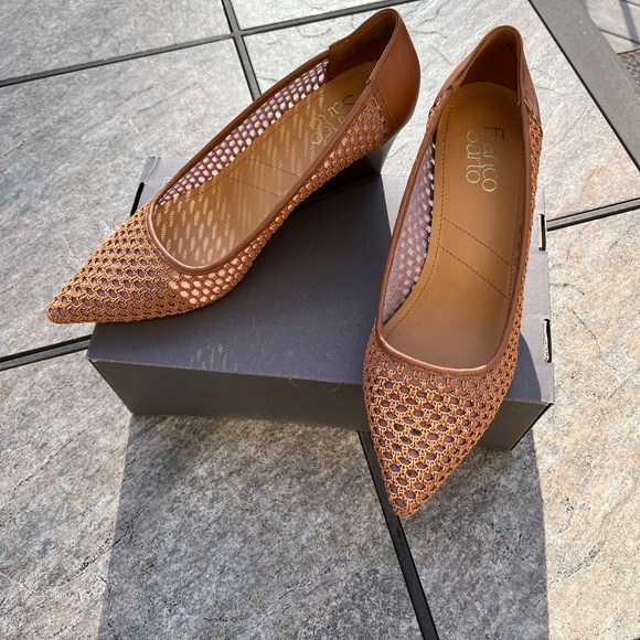 Franco Sarto Talina tan Wedge Pump shoes -NWT - Picture 2 of 11